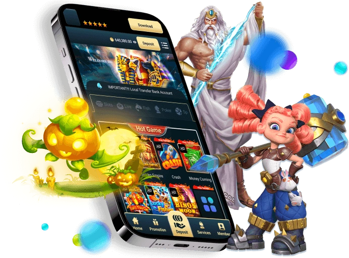 Giao diện game slot Nổ Hũ với vòng quay và biểu tượng